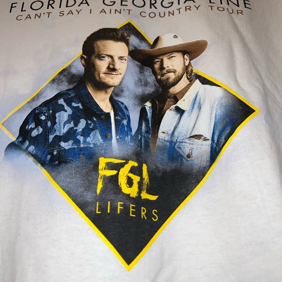 Florida Georgie Line T-Shirt Large White Can’t Say I Ain’t Country Tour T-Shirt - Picture 3 of 7